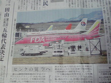 ピンクの飛行機
